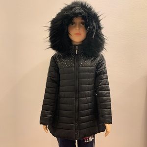 Byblos Toddler Girls Rhinestone Winter Jacket  .